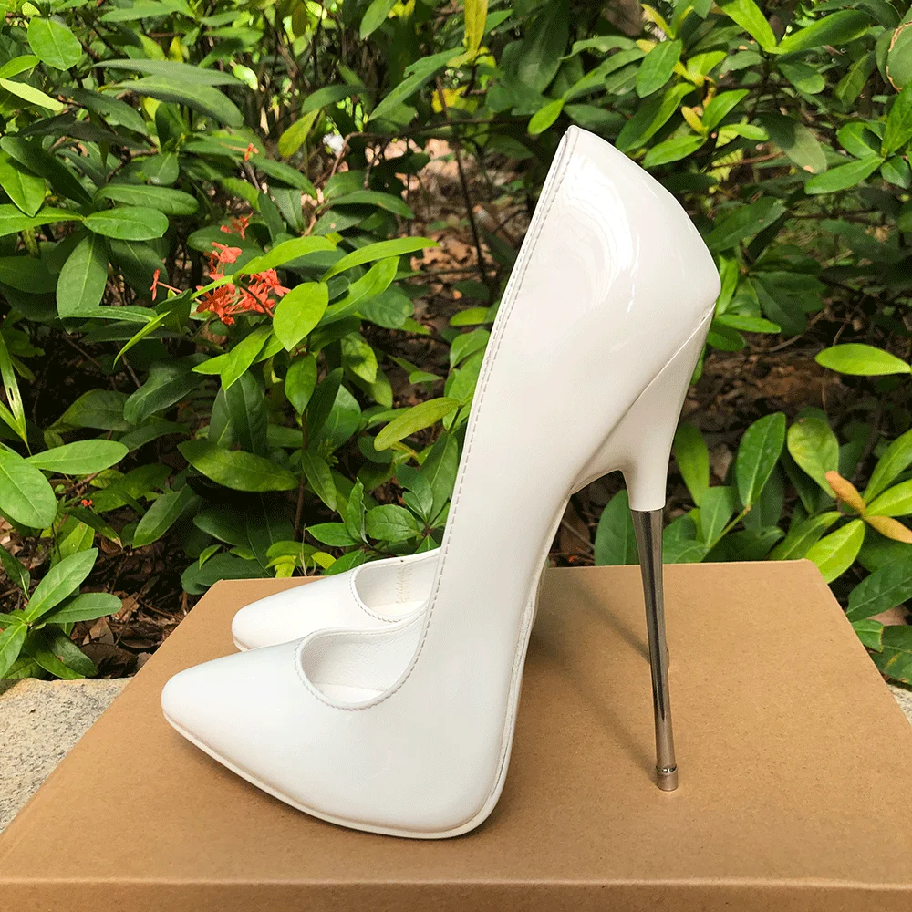 

All White 16cm Extreme High Heels Women Sexy Pointy Toe Stiletto Pumps Man Fetish Model Club Crossdresser Unisex Shoes Plus Size