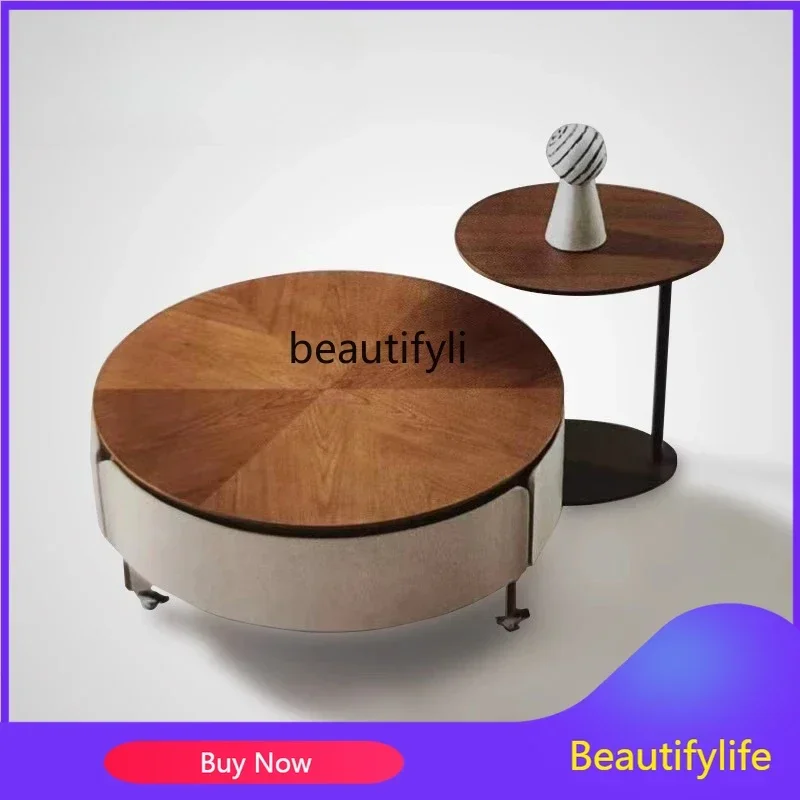 

zZJzxИтальянский современный креативный журнальный столик, комбинация краски для выпечки, круглый подвижный журнальный столик