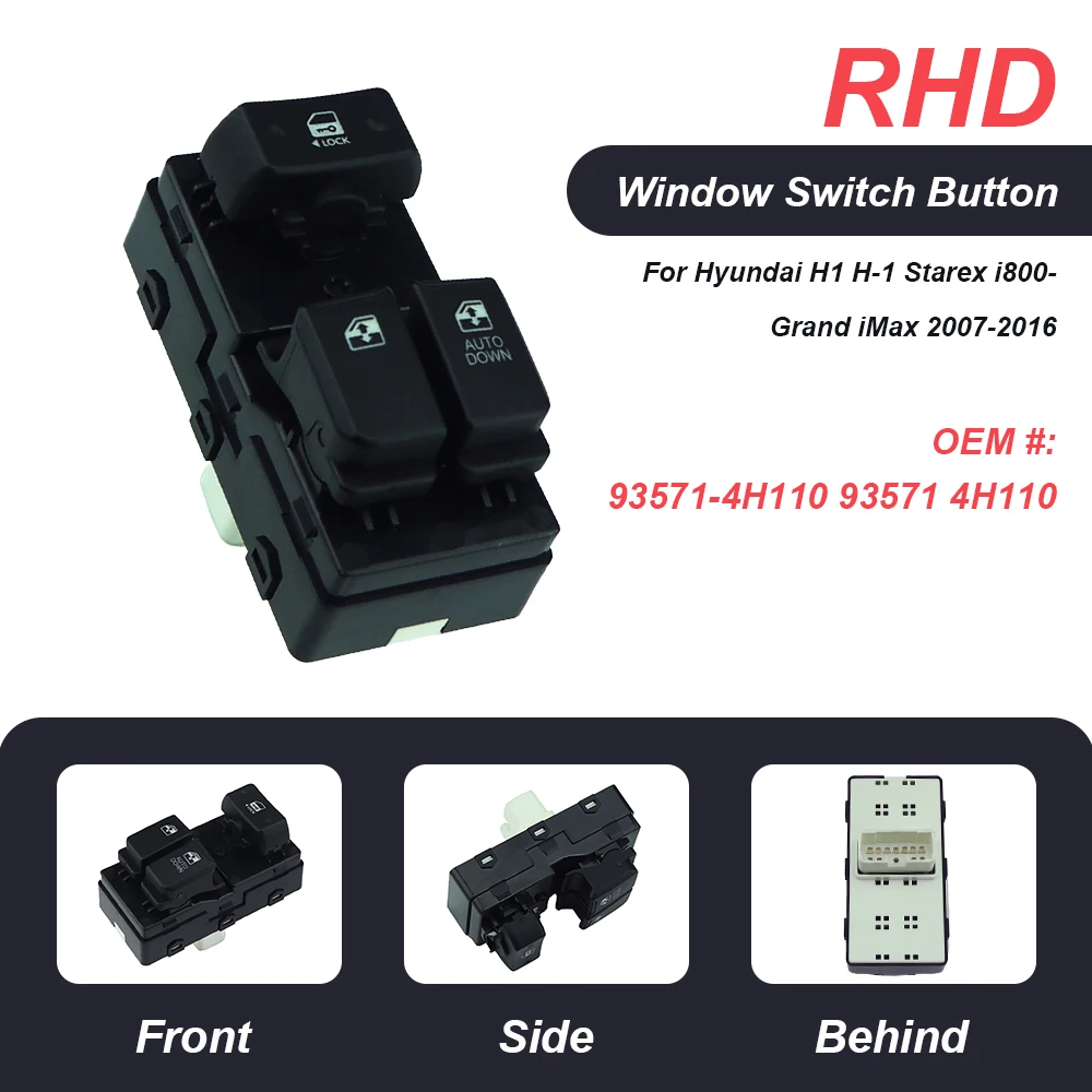 

For Hyundai H1 H-1 Starex i800 Grand iMax 2007-2016 935714H110 Electric Control Power Master Window Switch Button 93571-4H110