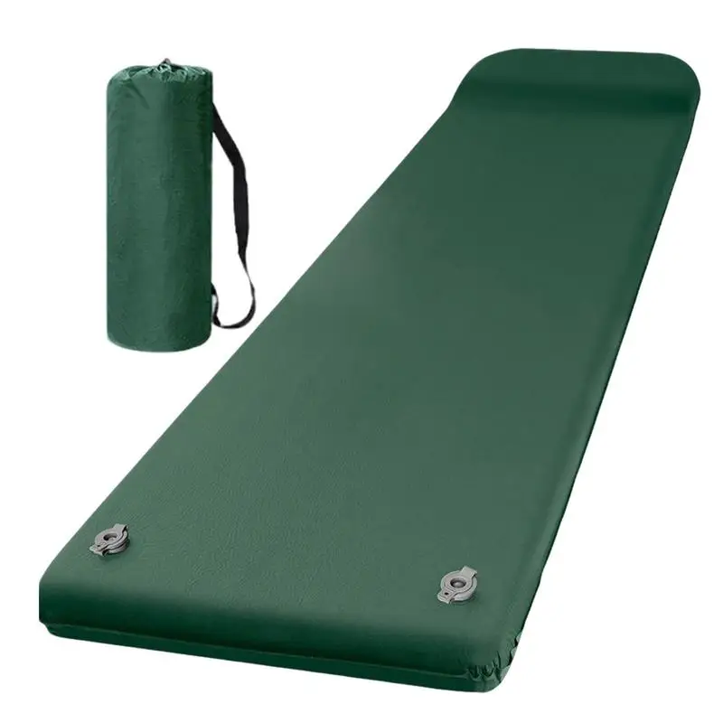 

Inflatable Sleeping Pad Soft Foam Camp Mattress Pad Lightweight Travel Air Bed With Pillow Camping Gear For Home Car Tent