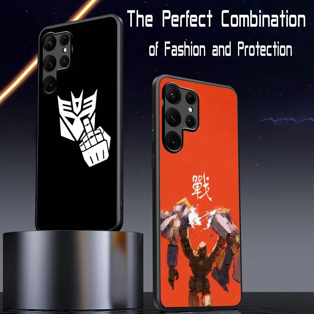 Trans-formers Robot cool design Phone Case For Samsung Galaxy S25 S24 S23 S22 S21 S20 Plus Ultra Note20 Limited Soft Black