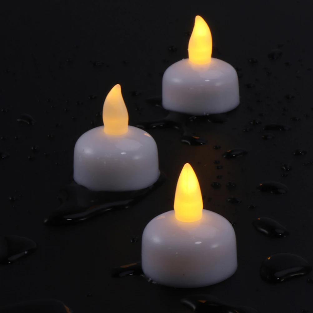 

12 Pcs Premium Material LED Lights Waterproof Electronic White Tea Plastic Durable Long Lasting