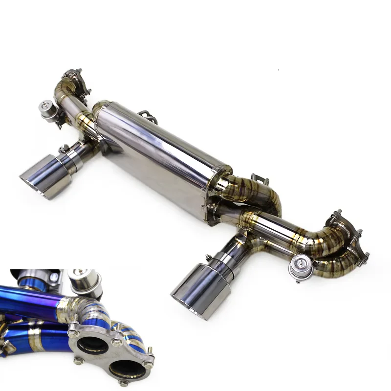 

Race High Performance Titanium Catback For Porsche 718 Cayman GT4 4.0L 2020-2022 Muffler Exhaust Pipe With OEM Valve Control