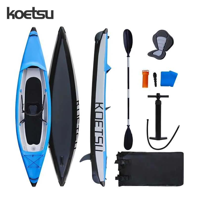 KOETSU cayaks for 2 people Double Brushed Kayak Competition Canoe Folding Rafting Kayak Recreational Paddleboard  Wakeboard