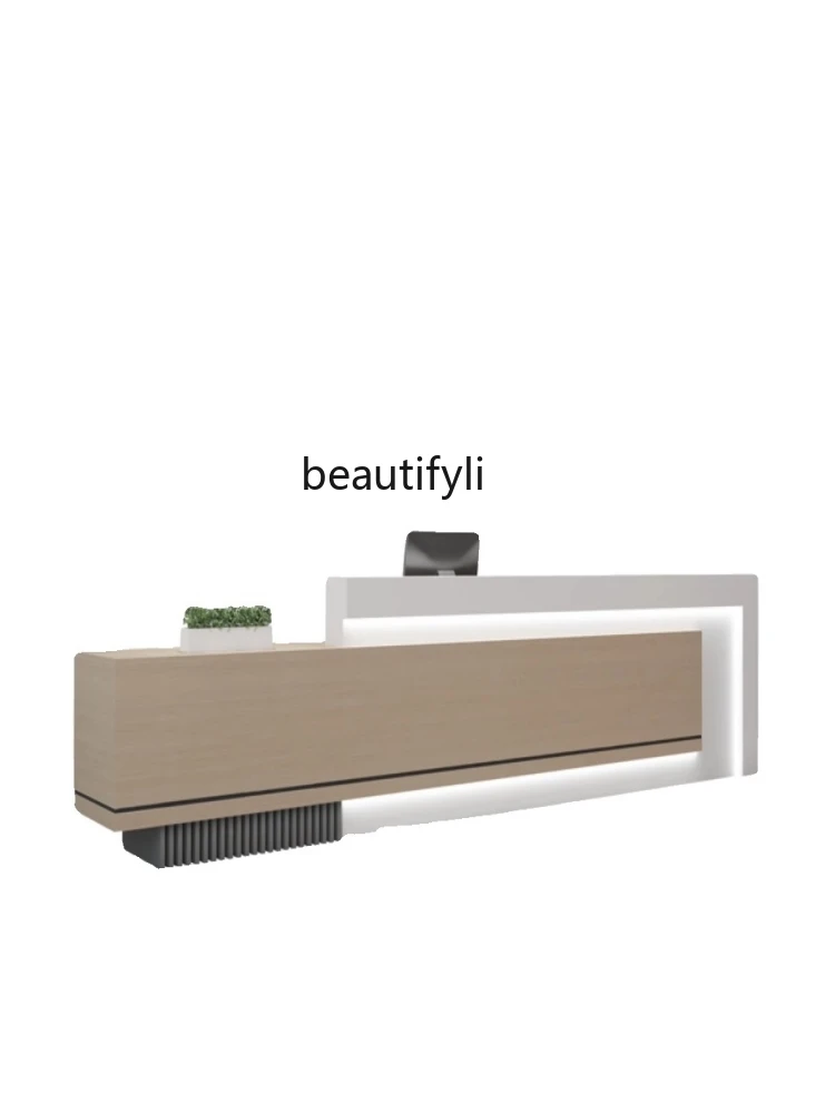 Company Reception Desk Lobby Bar Simple Modern Beauty Salon Hotel Consultation Table Custom Cashier Desk