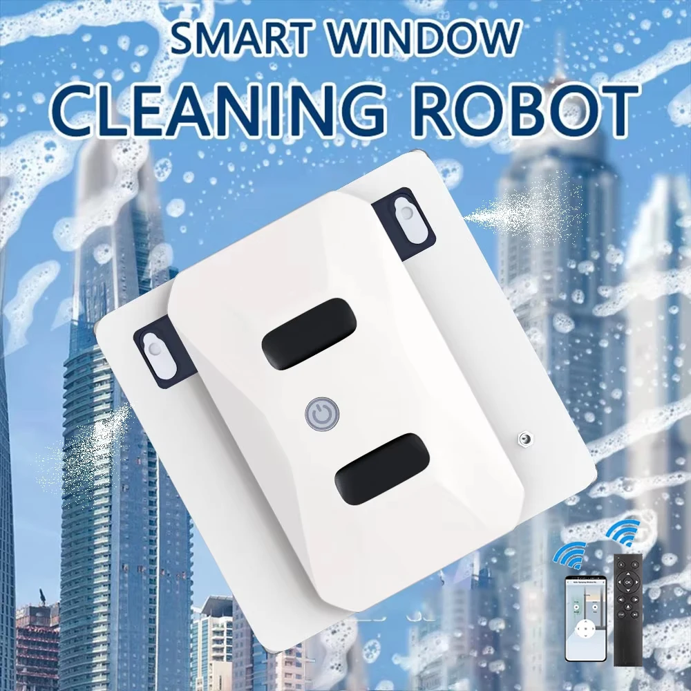 

Robot Window Cleaner Purerobo W-S3S Window Cleaning Robot APP&Remote Control Smart Automatic Bilateral Water Spray Square Vacuum