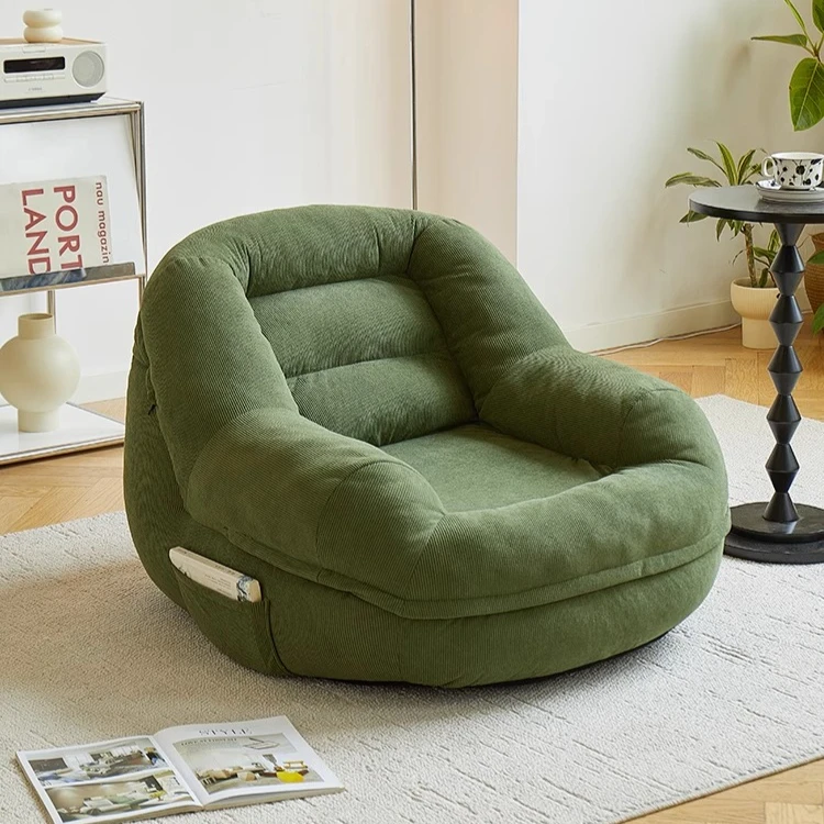 Fauteuil inclinable Reading Nook avec coussin de siège, canapé-lit paresseux pour une personne, chaise longue pliable pour chambre ou balcon
