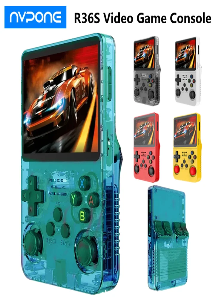 Console de jeu Portable R36S 128 go, système Linux, écran IPS 3.5 pouces, lecteur vidéo de poche pour MAME/N64/PS1/CPS2/CPS