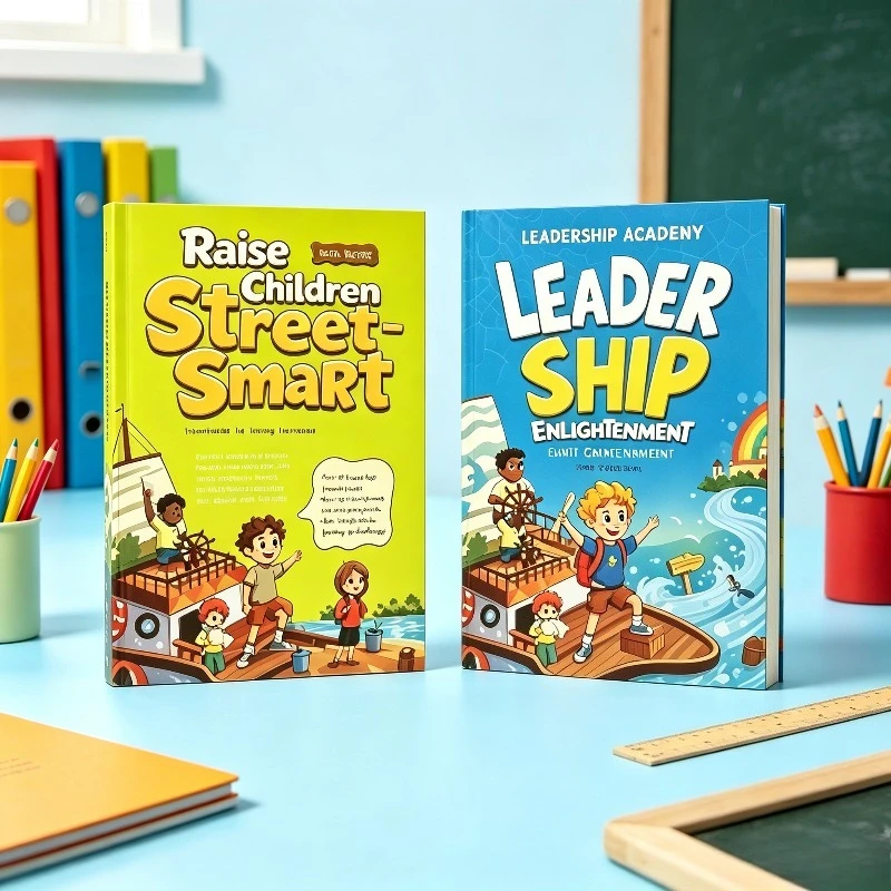 2 Books Set Raise Children Street-Smart & Leadership Enlightenment Kids Educational Book Growth Social Skills Reading Gift