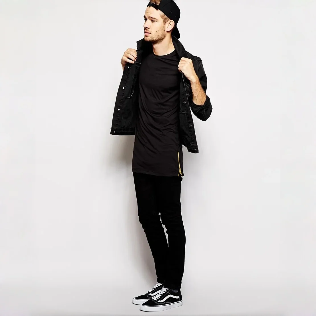 2026 MRMT Brand New Clothing Mens  Long T Shirt Hip Hop Extra Longline T-Shirt For Male Tshirt Zipper Man Leisure T Shirts