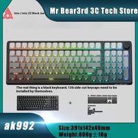 AJAZZ AK992 Mechanical Keyboard Bluetooth 2.4G Wireless RGB 100 Keys Hot Swap Ergonomic USB Keyboards For pro Gamer Laptop PC