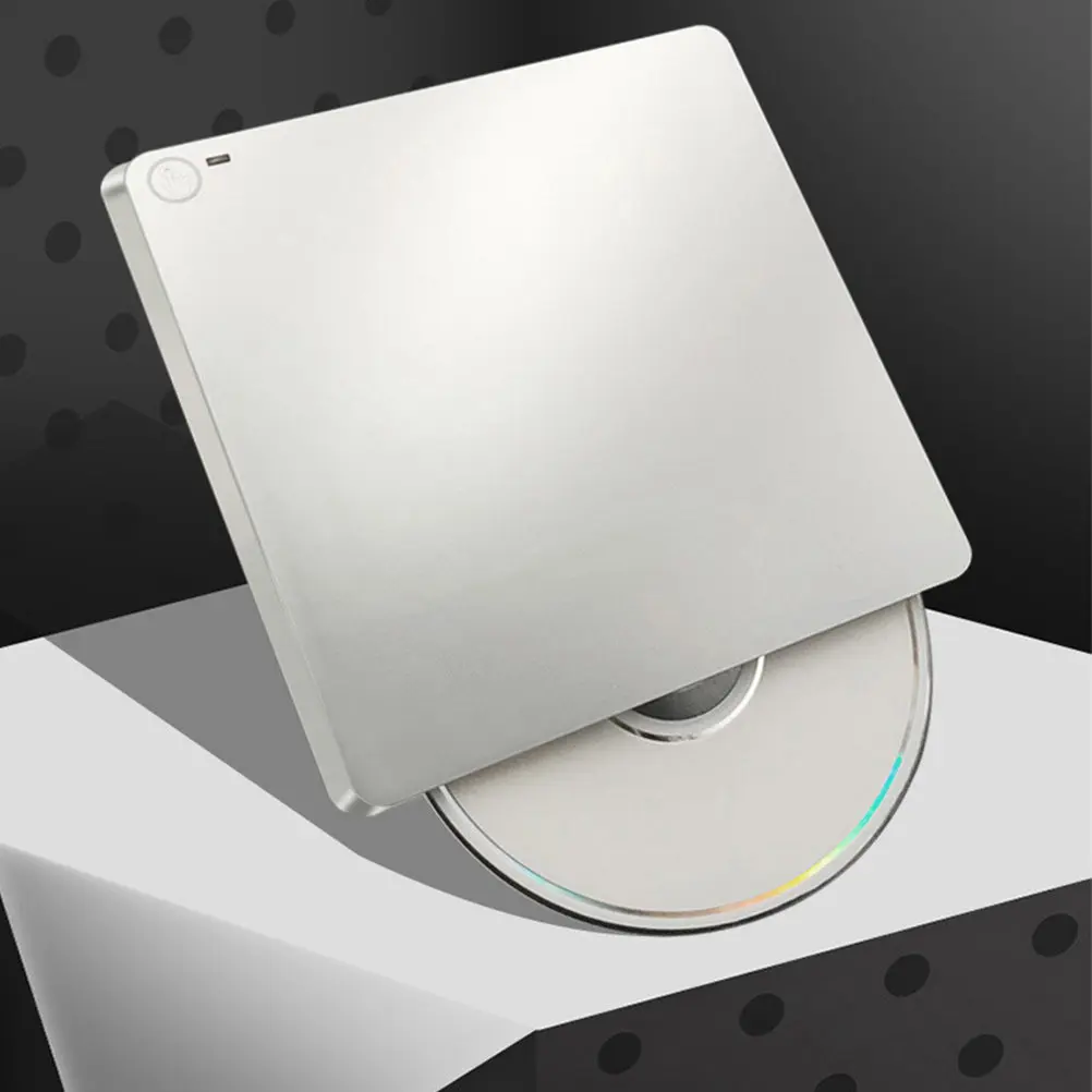 

1 комплект тонких внешних портативных CD-рекордеров с двумя приводами Type-C, быстрой передачей данных, совместимых с CD/DVD/VCD, для Windows, серебристого цвета