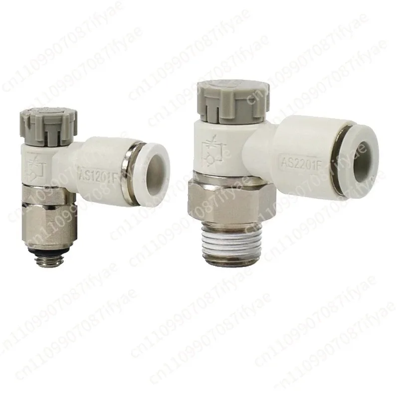 20PCS cylinder speed control valve AS1201F-M5-04A pneumatic throttle valve AS2201F-01-06S speed control connector