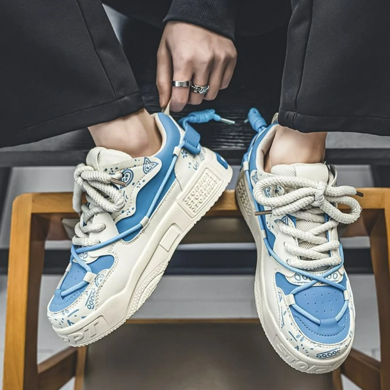 

Outdoor Mesh Casual Shoe Man Lace Up Vulcanized Shoes Zapatillas Fashion Skate Men's Sneakers Men Breathable Running