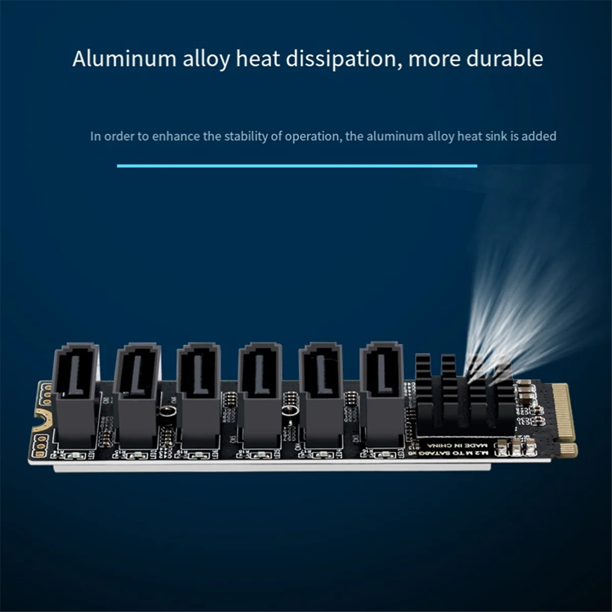 

M.2 NVME PCI-E PCIE X4 X8 X16 to 6 Port 3.0 SATA Adapter Card Riser ASM1166 Chassis Server PC Computer Expansion Card
