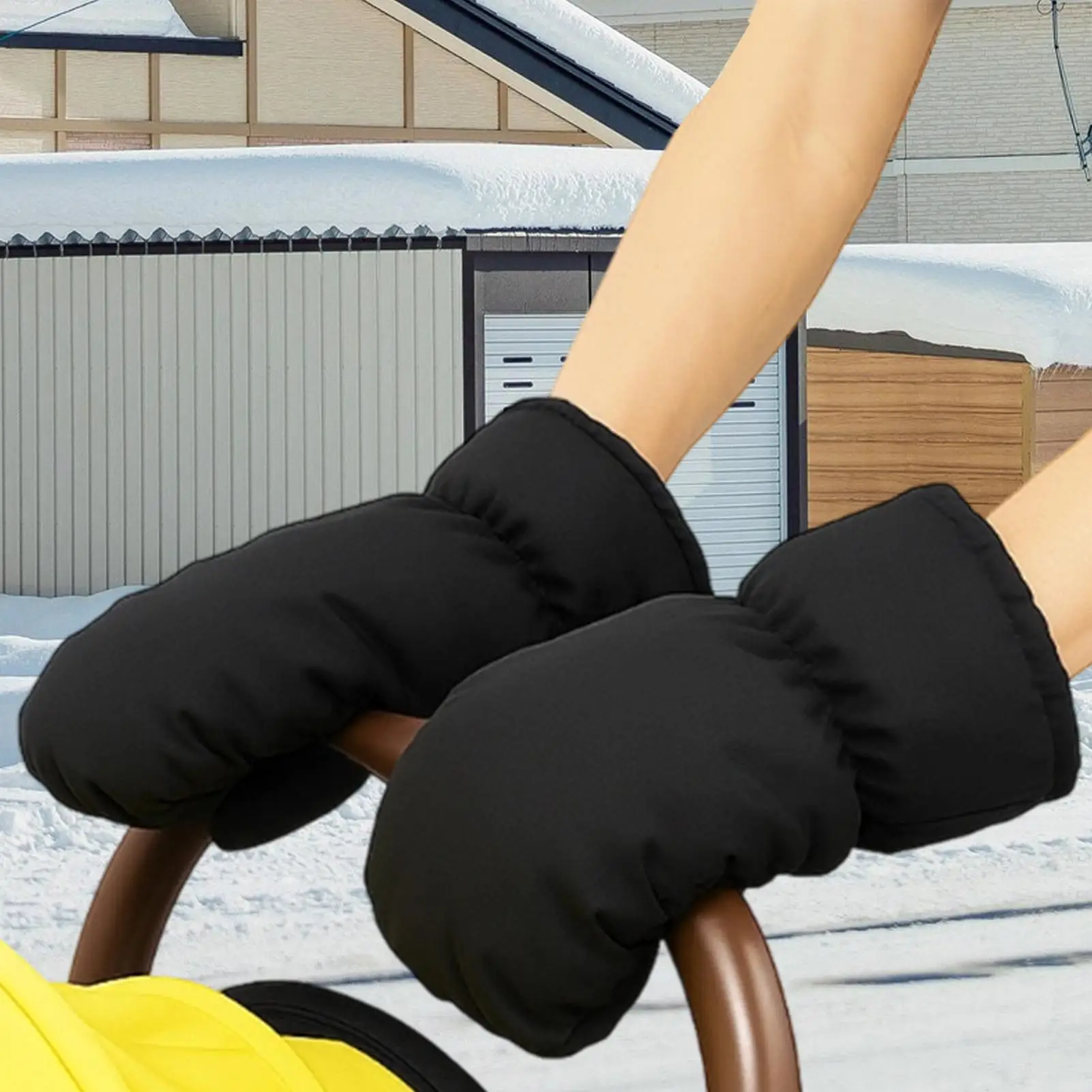 Ветрозащитные эластичные варежки, перчатки для коляски, зимние аксессуары для колясок, зимние перчатки, водонепроницаемые термостойкие перчатки для мужчин и женщин