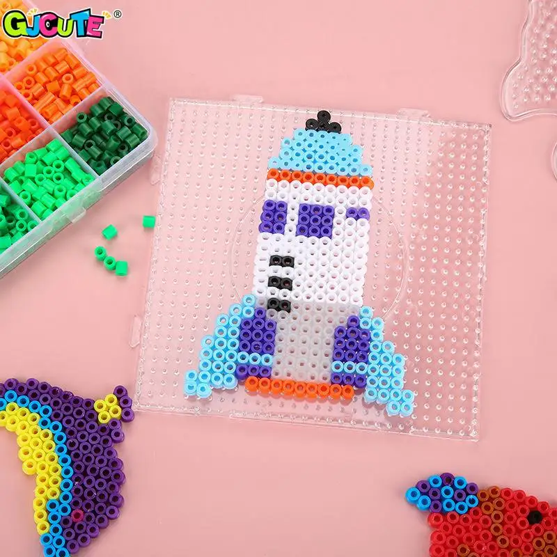 1PC 5MM Kids Hama Beads Toy DIY Fuse Beads Iron Beads Tool Educational Tangram Jigsaw Puzzle Melting Bead Pegboard Template