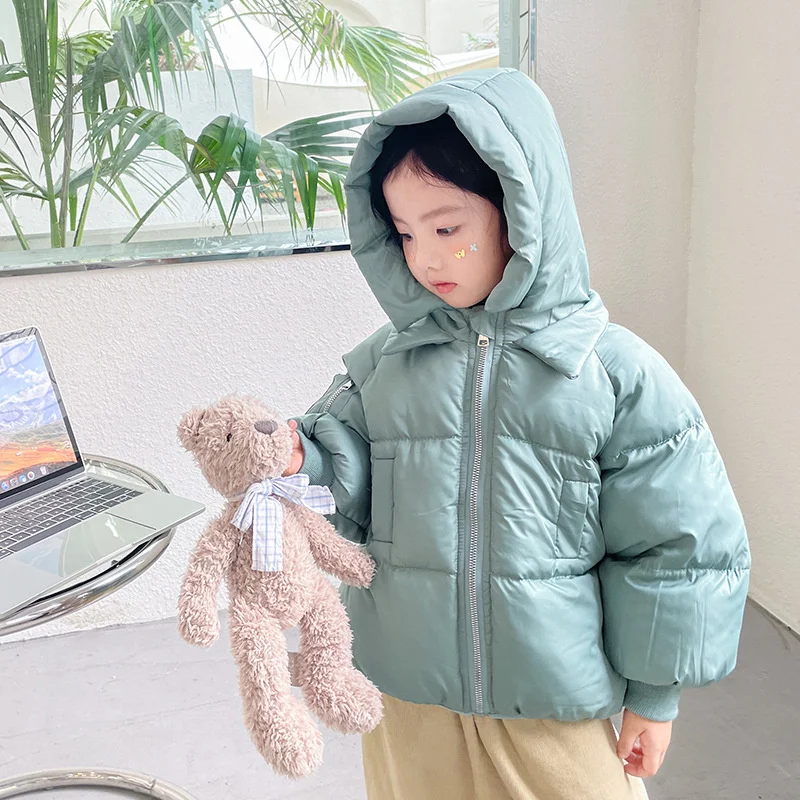 

Girls Coat Jacket Cotton Windbreak Snowsuit 2023 Graceful Winter Autumn Faux Fur Outwear Children's Clothing