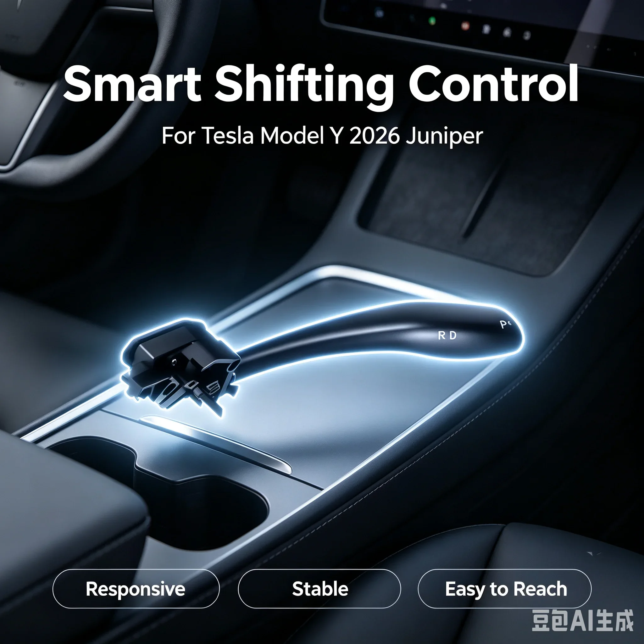 Physical Gear Lever For Tesla 2026 Model 3 Gear Selector D R P Switch Autopilot Indicator Knob 3 Accessories