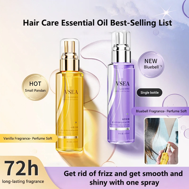 

Hair Care Essential Oil Spray Nourishing Repair Treatment Smooth Shiny Finish Long Lasting Fragrance for All Hair Types Daily
