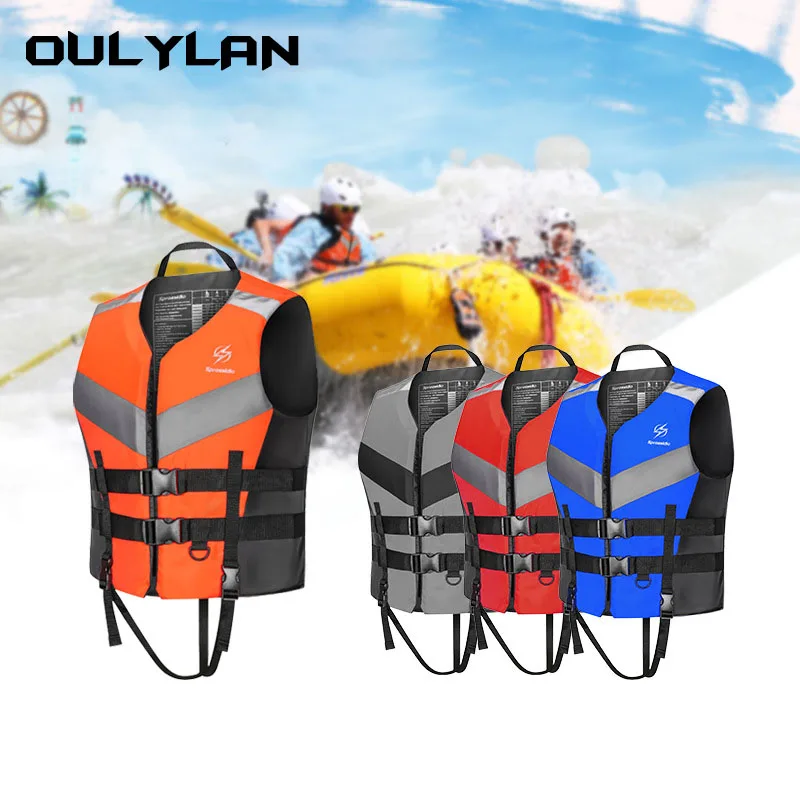 

Wear resistant Soft Safe Multipurpose Oulylan Adult Life Jacket Adjustable Drifting Safety Vest Outdoor Swimming Life Vest