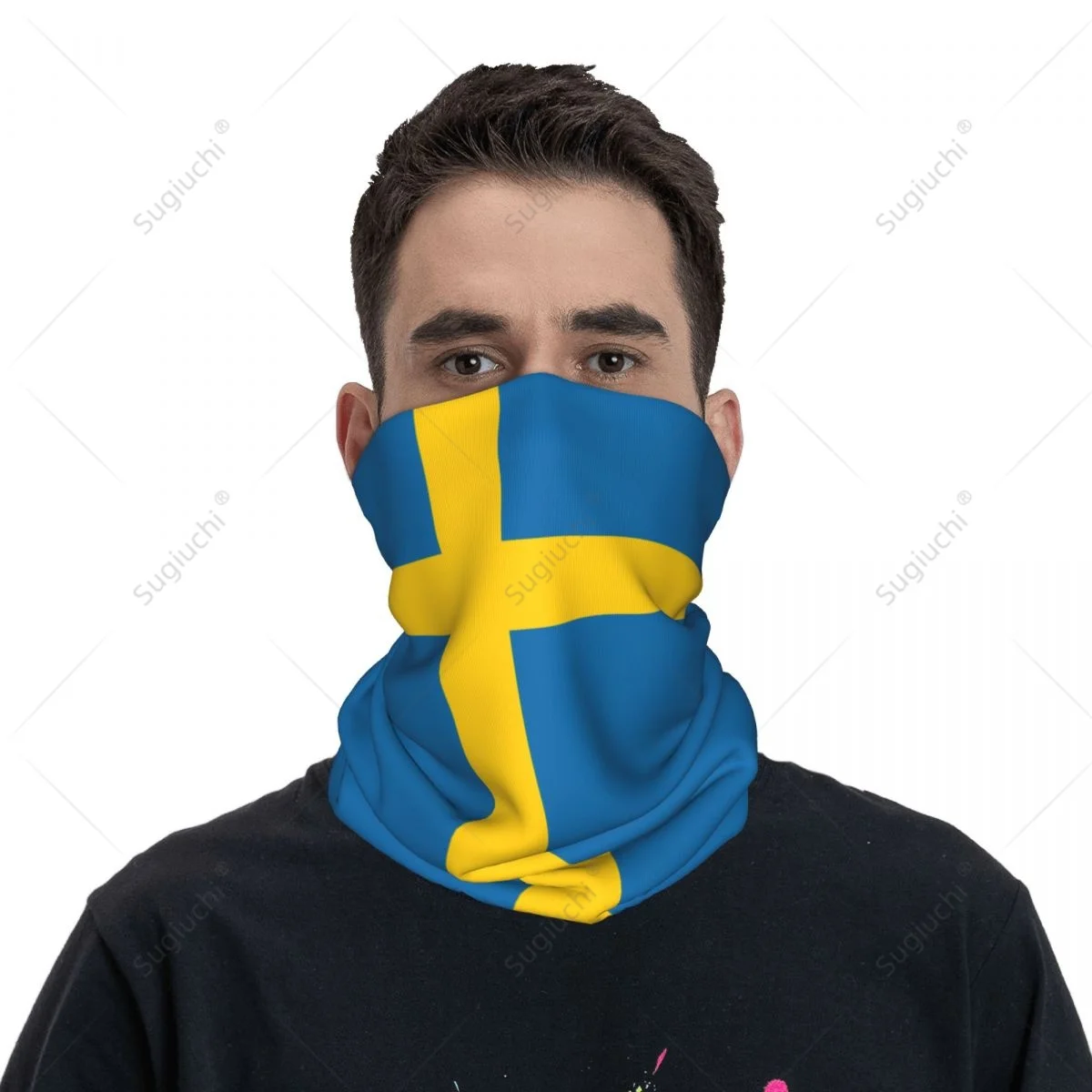 

Unisex Sweden Flag Neckerchief Scarf Neck Face Mask Scarves Neck Warmer Seamless Bandana Headwear Cycling Hiking