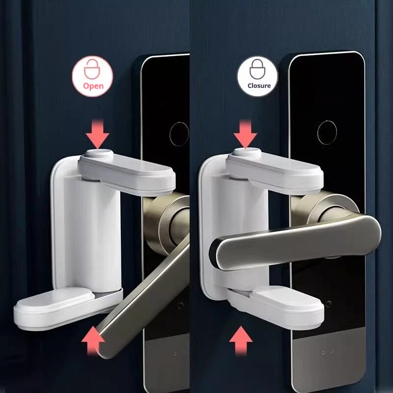 Anti Opening Door Child Handle Anti Opening Device Anti Cat And Pet Blocking Door Device Safety Lock No Need To Punch The Door