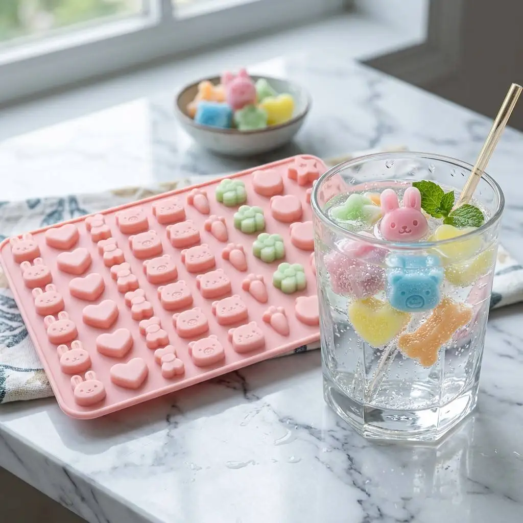 54-Hole Mini Silicone Molds for Gummy Drops Chocolate Candy DIY Handmade Soap Wax Melt Resin Molds Crafting Supplies
