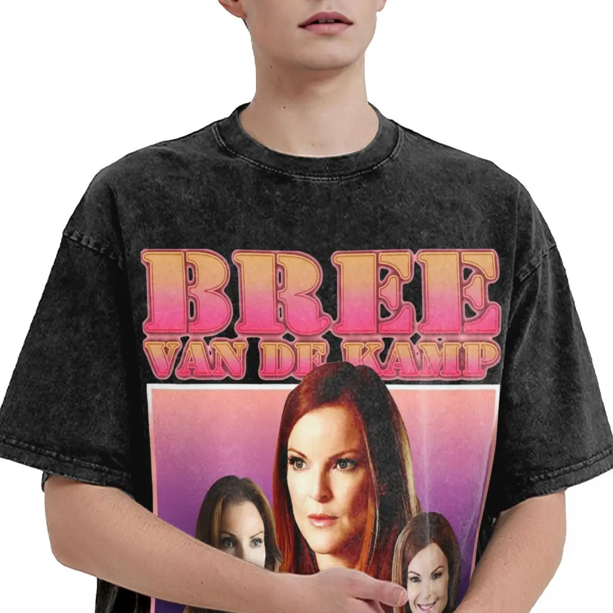 New Arrival Vintage Bree Van De Kamp Bootleg T Shirt Merch Men Women Desperate Housewives TV Washed Tee Shirt Harajuku T-shirts