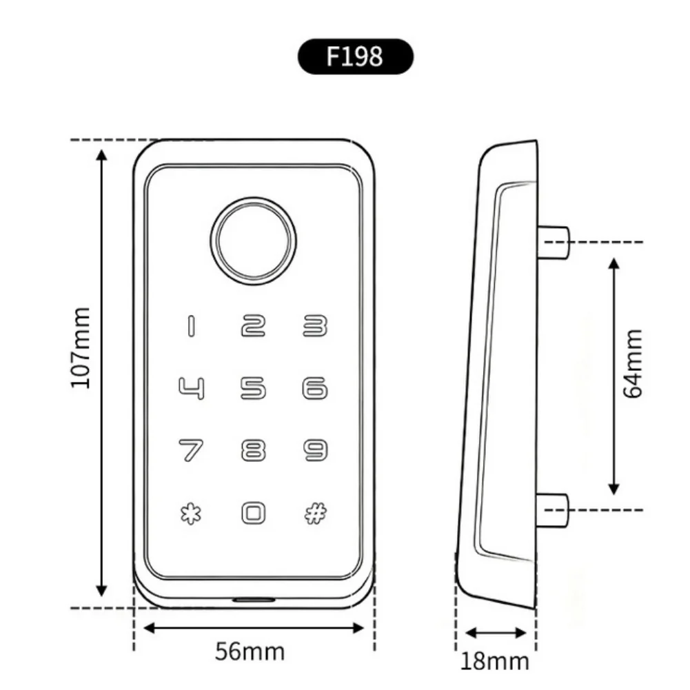 Electronic Fingerprint Password Lock For Smart For Touch Cabinet Locker With Peep Code And Type C Charging For Gym Wardrobe