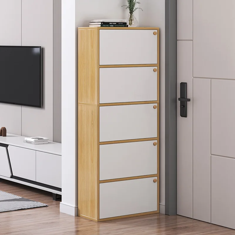 Entrance shoe cabinet home door indoor small multi-layer extremely narrow economical Internet celebrity shoe rack storage