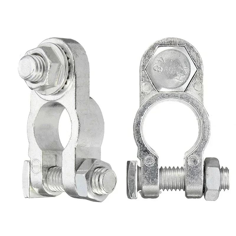 2Pc Battery Terminal Clamp Zinc Alloy Positive & Negative Pole Auto Car 12V Car Battery Terminal Clamp Clip Screw Connector