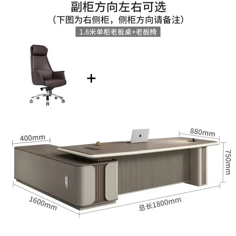 ZZ-26  President's Office Executive Desk Chairman's Office Lacquered Manager's Desk Office Desk and Chair Set