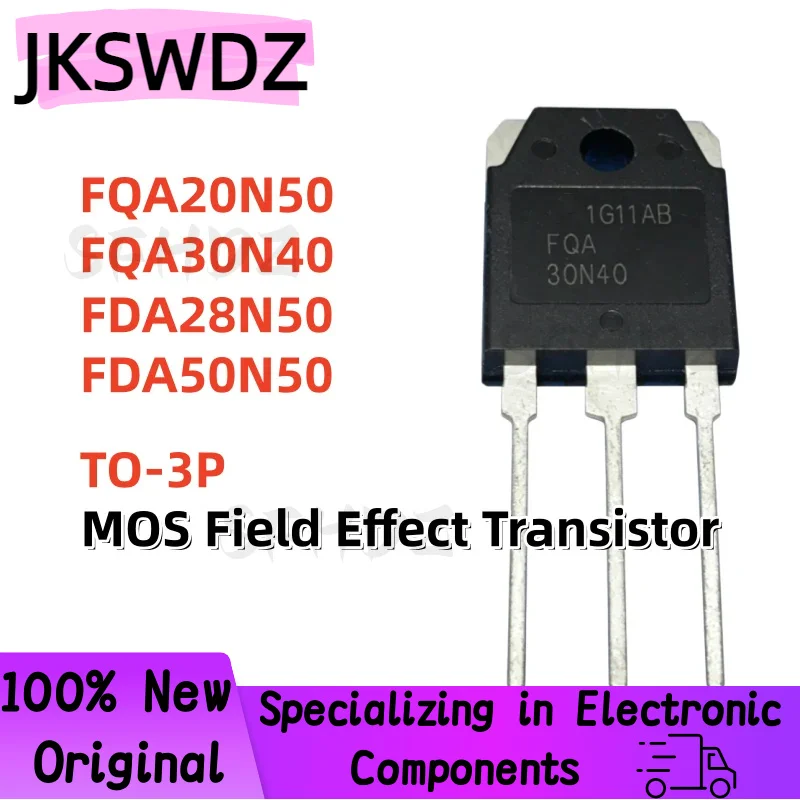 

5PCS 100% NEW Quality FQA20N50 FQA30N40 FDA28N50 FDA50N50 20N50 30N40 28N50 50N50 TO-3P MOS Field Effect Transistor