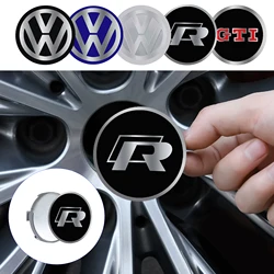 60mm/63mm/68mm 4pcs Car Wheel Center Hub Emblem Cap Auto Decoration For Volkswagen VW R Line R32 Touareg Passat Polo 4 Motion