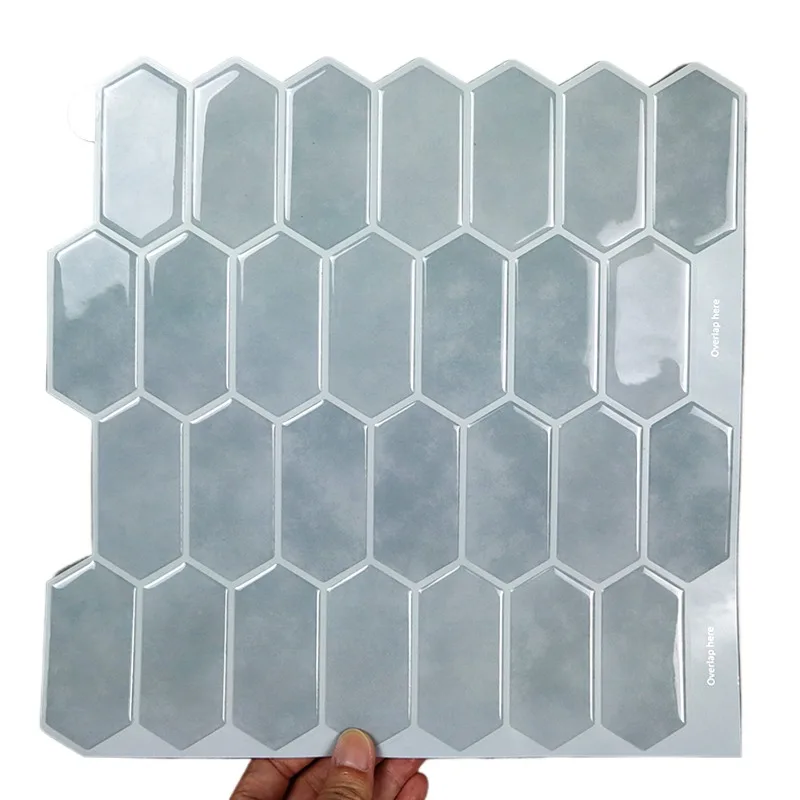 Autocollants muraux pour carrelage de cuisine, 6 pièces, haute température et étanche, goutte de colle 3D, aucune Construction requise