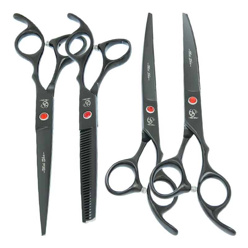 

Meisha 7.0" Pet Scissors Sharp Edge Professional Straight Curved Animal Grooming Cutting Shears Dog Thinning Styling Tool B0026A