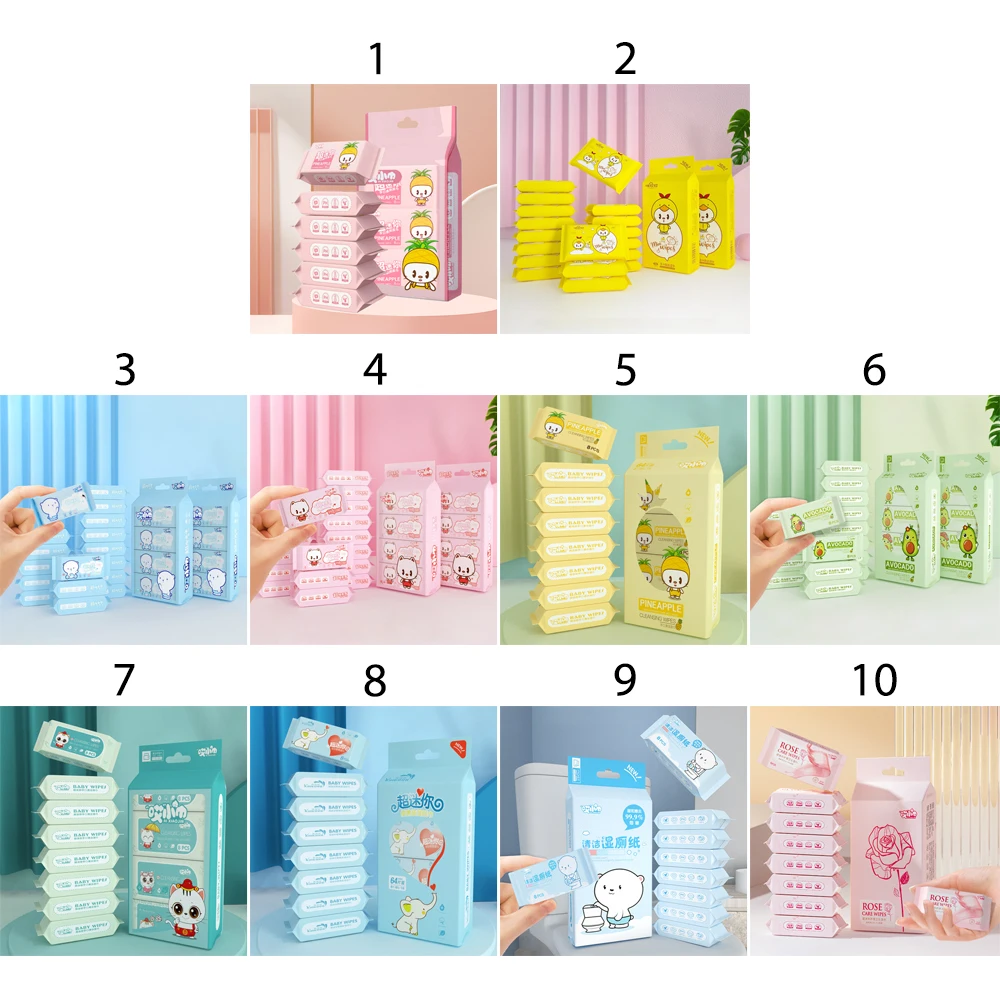 Lingettes douces et mignonnes pour bébés, grand paquet, serviettes de visage, main, bouche, livres, poulet, haute qualité