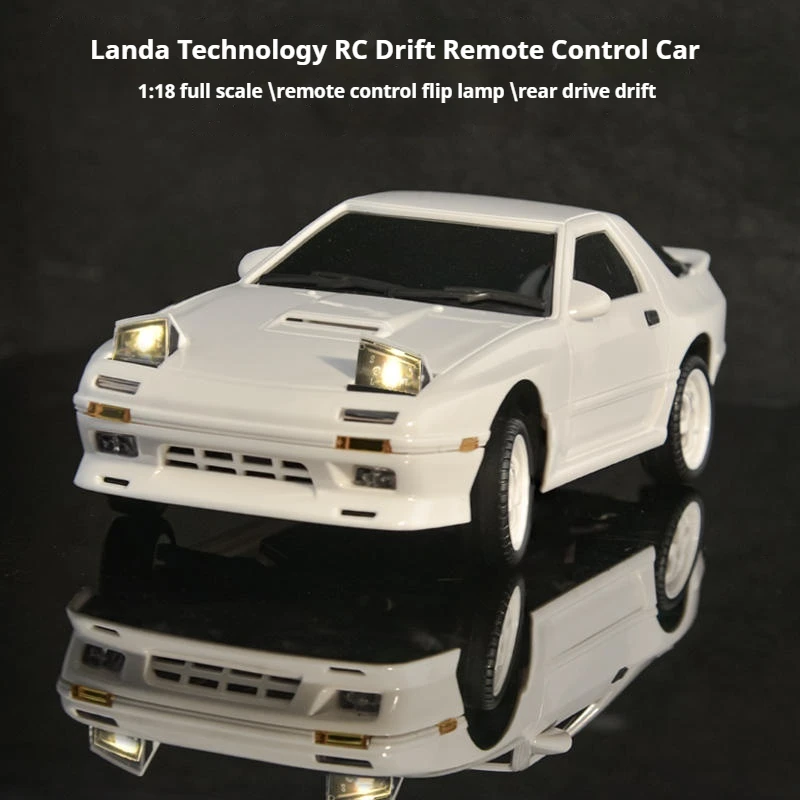 

LDR/C LD1802 1/18 2.4GHZ 4WD RC Full Scale Electric Drift Car Model Flip Light High Speed Remote Control Car RX7 FC Boys' Toy