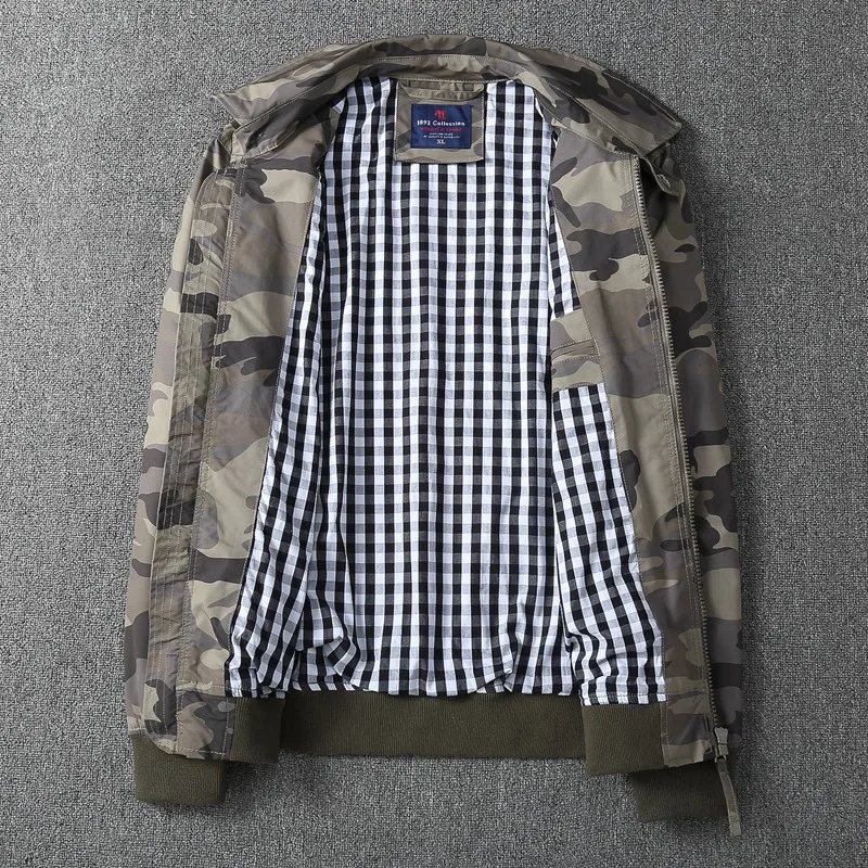 

Мужская ветрозащитная деловая повседневная приталенная куртка с воротником, осенне-зимняя камуфляжная верхняя одежда для молодежи и мужчин среднего возраста