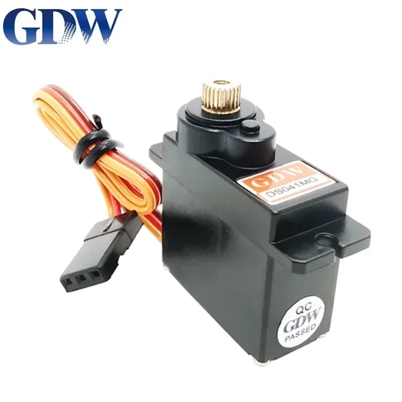 Gdw DS041MG เกียร์โลหะ5KG 7.6V ไมโครมินิเซอร์โวดิจิตอลความเร็วสูง180มุมสำหรับเฮลิคอปเตอร์450แก้ไขปีกหุ่นยนต์ RC