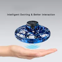 Cool Kids Light Up Toys Hand Operated UFO Drones Mini Flying Orb with Lights,Hover Boomerang Spinner