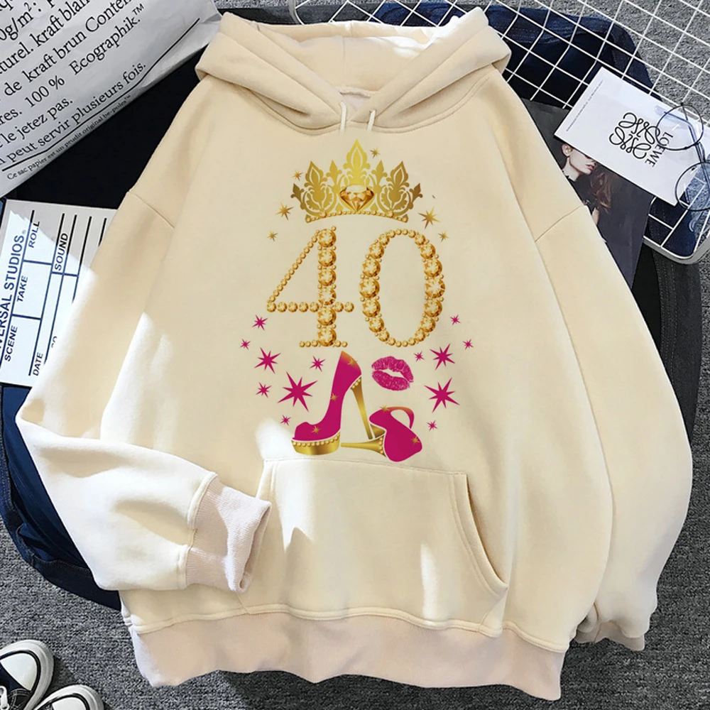 40 Ans 40th Years Birthday hoodie modern style comfortable anime harajuku Japanese winter female tracksuits elegant trendy