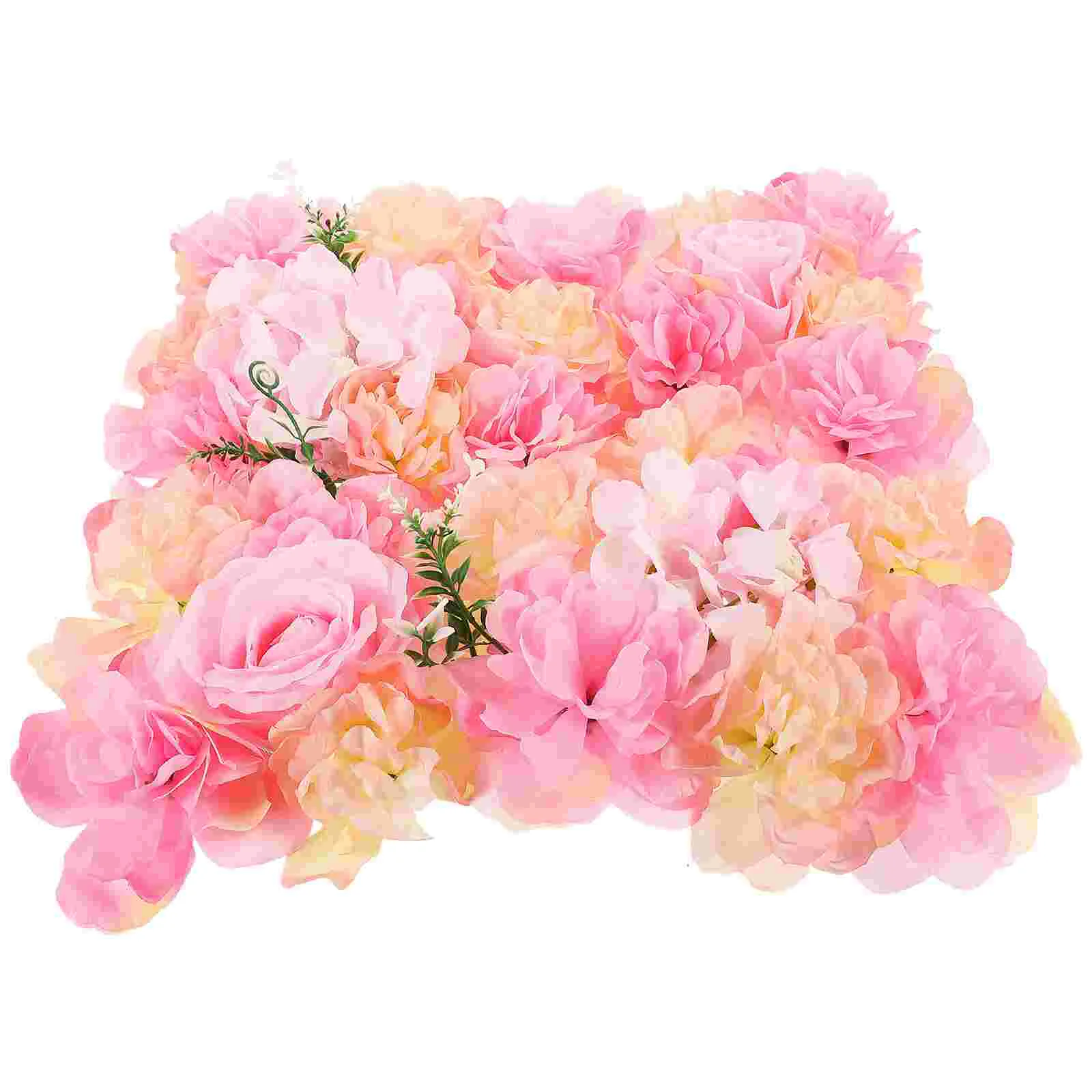 

Artificial Flower Wall Panel Silk Rose Floral Backdrop Decor for Wedding Party Room Office Restaurant Reusable Vivid