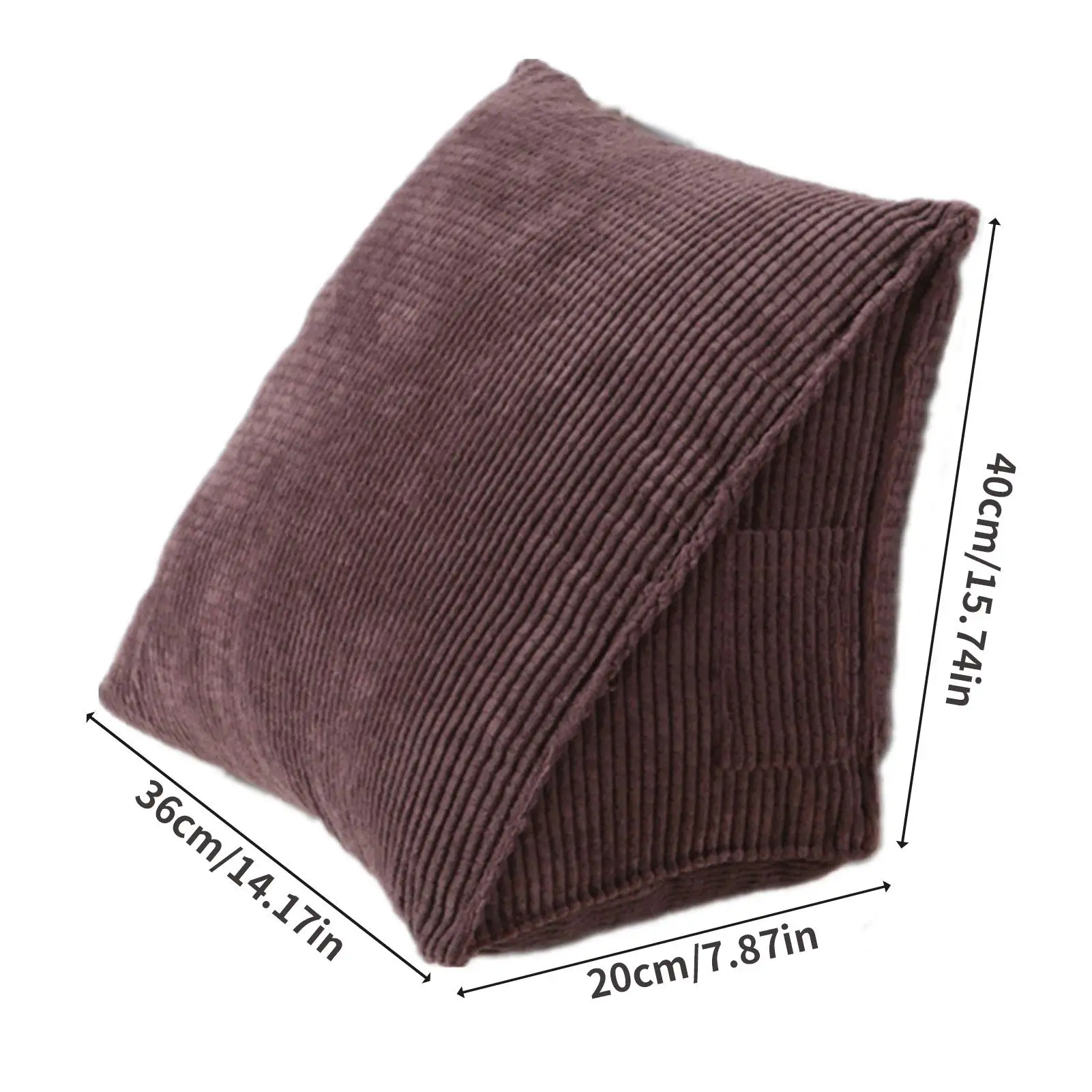 Triangular Backrest Pillow Corduroy Wedge Soft Sofa Reading Pillow Positioning Support Cushion For Bed Office Home Sofa Decor