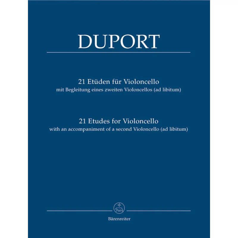 21 Etudes For Violoncello With An Accompaniment Of A 2nd Violoncello Ad Lib Barenreiter Barenreiter 9790006529988 Book
