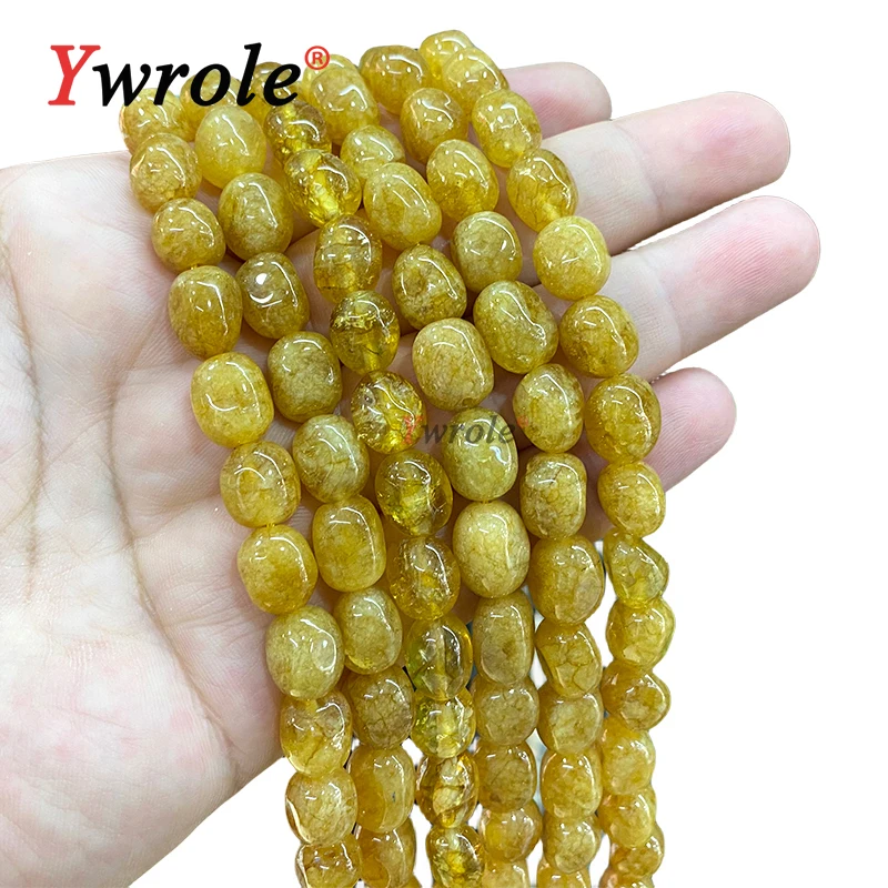 8x12mm Irregular Yellow Citrines Natural Stone Spacer Beads for Jewelry Making DIY Bracelet Earrings Charms Accessories 15\'\'