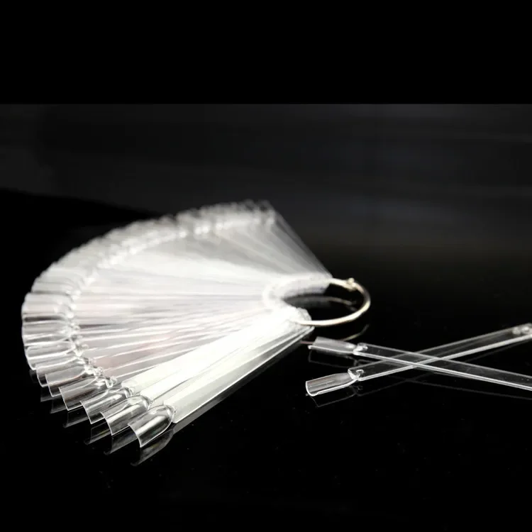 50 stücke Falsche Nagel Tipps Polnischen Palette Nail art Praxis Fan Rosa Farbe Ring Nagel Gel Polnisch Zeigt Regal Maniküre Werkzeuge TR386-1