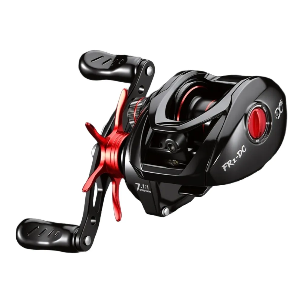 DC Electronic Brake Casting Reel 7.2:1 Gear Ratio 8KG Drag 4+1BB For Freshwater Bass Trout Pike Fishing Baitcasting Reels