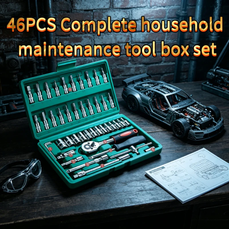 

Practical auto repair hand tool kit, durable wear-resistant structure, ideal for simple vehicle inspection and minor repairing